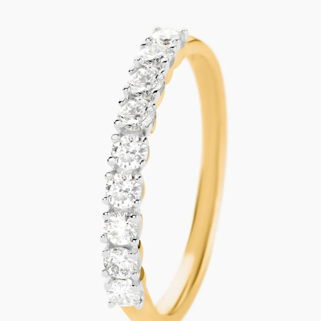 Histoire d'Or Demi Alliance Eloisa Or Jaune Diamant Synthétique Clearance