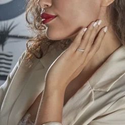 Histoire d'Or Demi Alliance Eloise Platine Blanc Diamant New