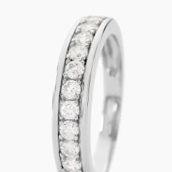 Histoire d'Or Demi Alliance Heket Argent Blanc Oxyde De Zirconium Best