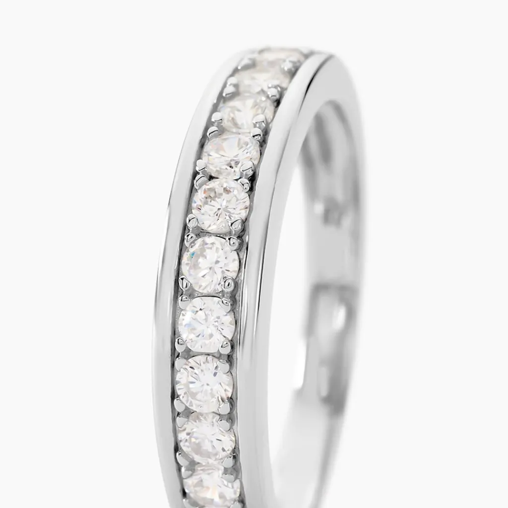 Histoire d'Or Demi Alliance Heket Argent Blanc Oxyde De Zirconium Best