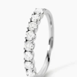 Histoire d'Or Demi Alliance Hera platine blanc diamant Clearance