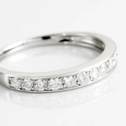 Histoire d'Or Demi Alliance Juliette Platine Blanc Diamant New