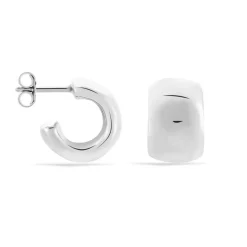 Histoire d'Or Demi Creoles Argent Blanc Cyrilla Clearance