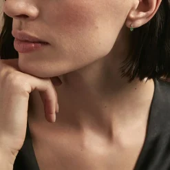 Histoire d'Or Demi Créoles Barrett Or Jaune Emeraude Diamant or jaune émeraude Sale