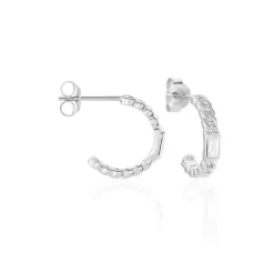 Histoire d'Or Demi Créoles Eldi Argent Blanc Oxyde De Zirconium Hot