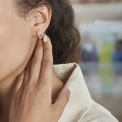 Histoire d'Or Demi Créoles Griselidis Or Jaune  Oxyde Hot