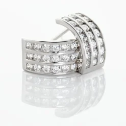 Histoire d'Or Demi Créoles Or Blanc Jacobea Oxyde De Zirconium Discount