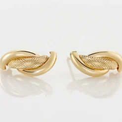 Histoire d'Or Demi Créoles Or Jaune Fermine