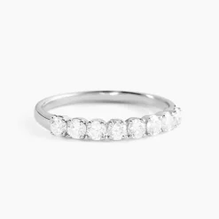 Histoire d'Or Demi-alliance Or Blanc  Eloisa Diamant Synthetique Clearance