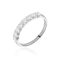 Histoire d'Or Demi-alliance Or Blanc  Eloisa Diamant Synthetique Online