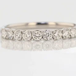 Histoire d'Or Demi-alliance Or Blanc  Eloisa Diamant Synthetique