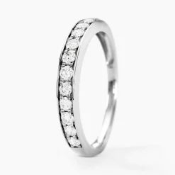 Histoire d'Or Demi-alliance Or Blanc  Valentine Diamant Synthetique Outlet