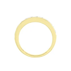 Histoire d'Or Demi-alliance Or Jaune Valentine Diamants Synthetique New