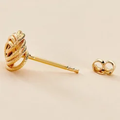 Histoire d'Or Fermoir Papillon Boucle D'oreille Or Jaune Outlet