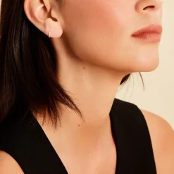 Histoire d'Or Mini Créoles Or Blanc Aryanna Diamants or blanc diamant New