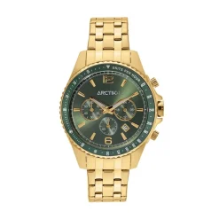 ARCTIK Montre Acme Vert cadran doré fond vert bracelet acier doré Best