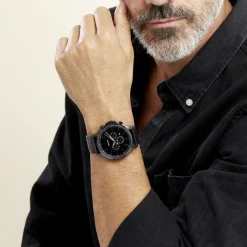 ARCTIK Montre Altitude Noir cadran noir fond noir bracelet acier noir Sale