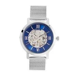 ARCTIK Montre Eclipse Bleu cadran argenté fond bleu bracelet acier argenté Sale