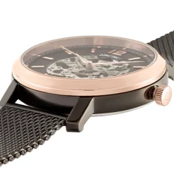 ARCTIK Montre Eclipse Noir cadran bicolore fond noir bracelet acier noir Best