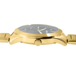 ARCTIK Montre Element Noir cadran doré fond noir bracelet acier doré