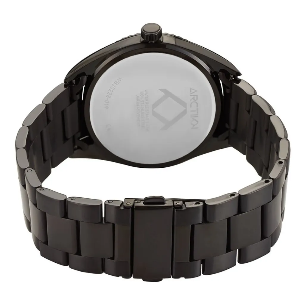 ARCTIK Montre Episode Noir cadran noir fond noir bracelet acier noir Hot