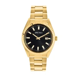 ARCTIK Montre Episode Noir cadran doré fond noir bracelet acier doré Best