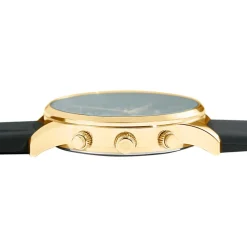 ARCTIK Montre Escale Noir cadran doré fond noir bracelet plastique noir