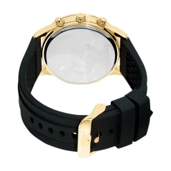 ARCTIK Montre Escale Noir cadran doré fond noir bracelet plastique noir