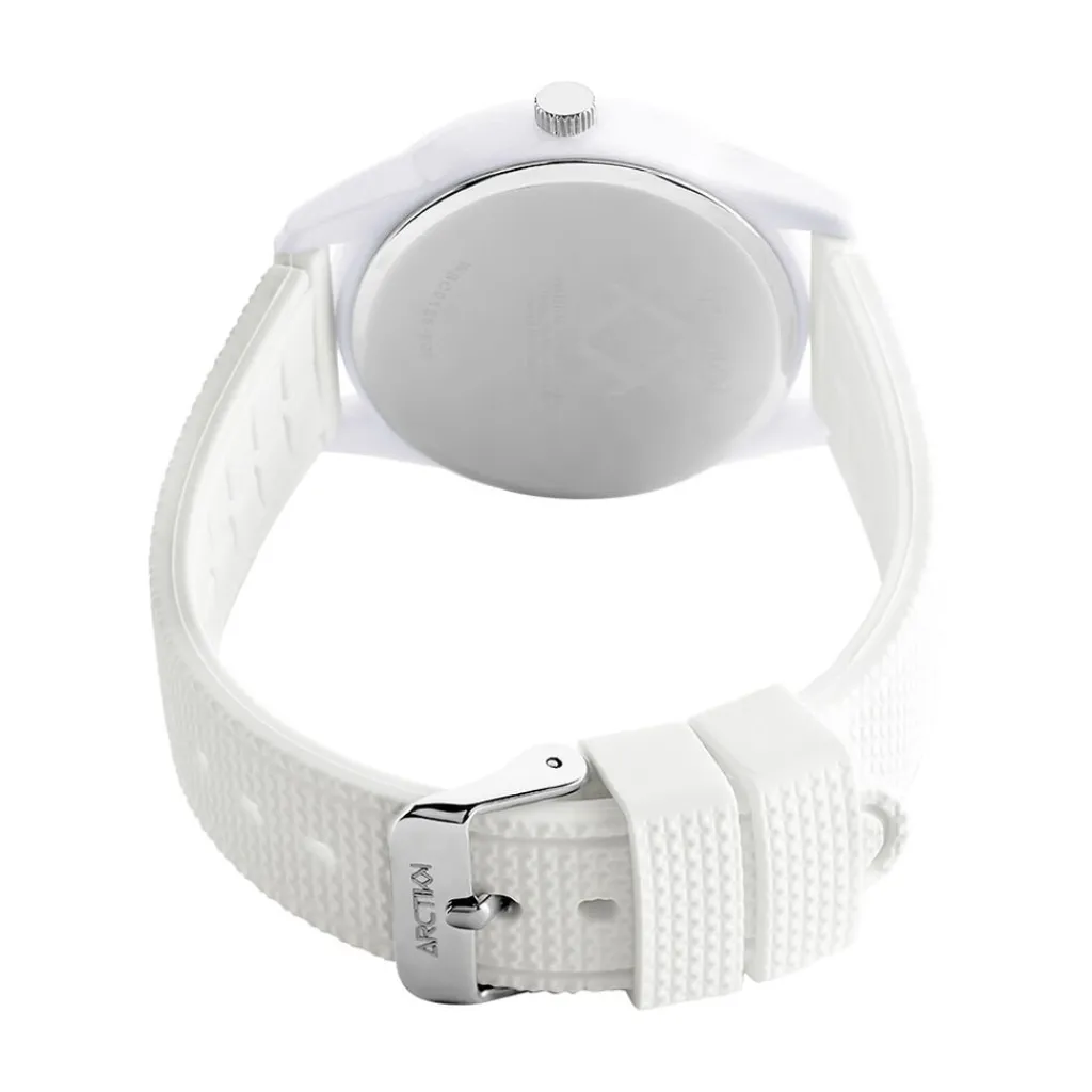 ARCTIK Montre Impact Blanc cadran blanc fond blanc bracelet silicone blanc Sale