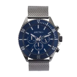 ARCTIK Montre Oxcal Bleu cadran gris fond bleu bracelet acier gris Discount