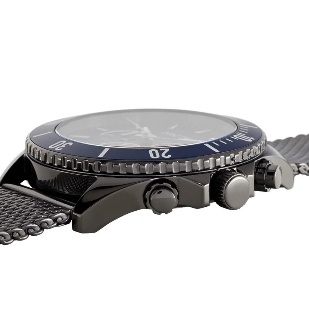 ARCTIK Montre Oxcal Bleu cadran gris fond bleu bracelet acier gris Discount