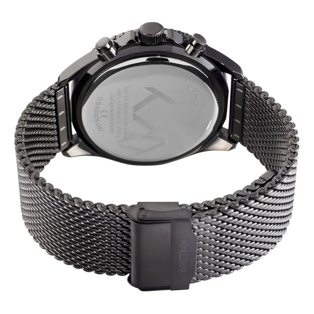 ARCTIK Montre Oxcal Bleu cadran gris fond bleu bracelet acier gris Discount