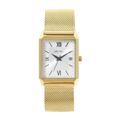 ARCTIK Montre Quark Argente cadran doré fond argenté bracelet acier doré Outlet