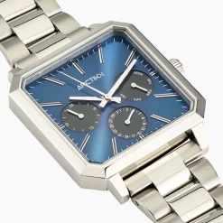 ARCTIK Montre Urbaine Bleu cadran argenté fond bleu bracelet acier argenté Sale