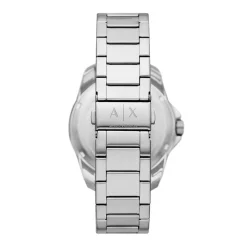 ARMANI EXCHANGE Montre Bleu cadran argenté fond bleu bracelet acier argenté Hot