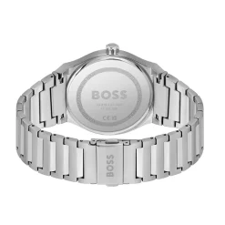 HUGO BOSS Montre Boss Candor Vert cadran argenté fond vert bracelet acier argenté Sale