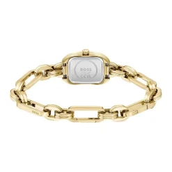 HUGO BOSS Montre Boss Hailey Noir cadran doré fond noir bracelet acier doré Discount