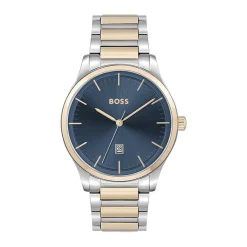 HUGO BOSS Montre Boss Reason Bleu cadran rose fond bleu bracelet acier rose Sale
