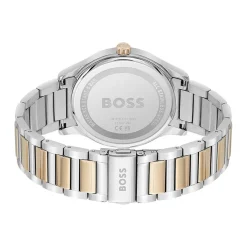 HUGO BOSS Montre Boss Reason Bleu cadran rose fond bleu bracelet acier rose Sale