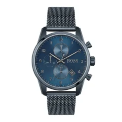 HUGO BOSS Montre Boss Skymaster Bleu cadran bleu fond bleu bracelet acier bleu Clearance
