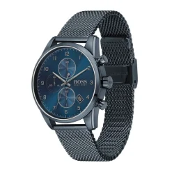 HUGO BOSS Montre Boss Skymaster Bleu cadran bleu fond bleu bracelet acier bleu Clearance