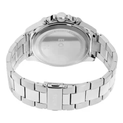 HUGO BOSS Montre Boss Troper Noir cadran argenté fond noir bracelet acier argenté New
