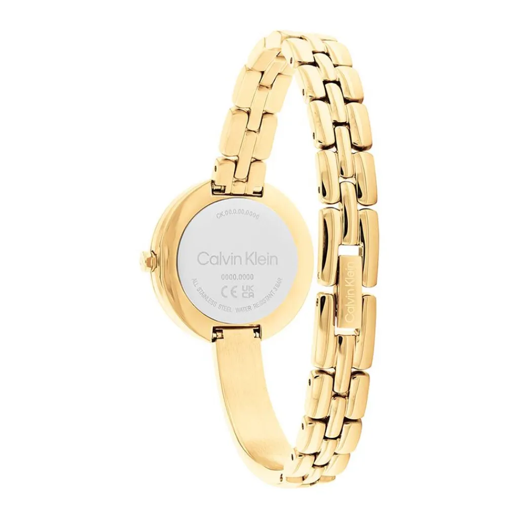 CALVIN KLEIN Montre Bangled Doré cadran doré fond doré bracelet acier doré Clearance