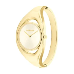 CALVIN KLEIN Montre Elated Champagne cadran doré fond champagne bracelet acier doré Best