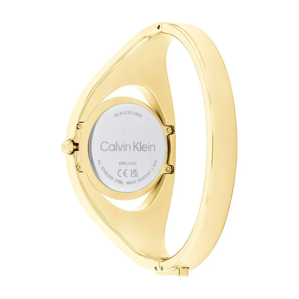 CALVIN KLEIN Montre Elated Champagne cadran doré fond champagne bracelet acier doré Best