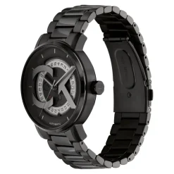 CALVIN KLEIN Montre Iconic Automatic Noir cadran noir fond noir bracelet acier noir Outlet