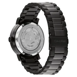 CALVIN KLEIN Montre Iconic Automatic Noir cadran noir fond noir bracelet acier noir Outlet