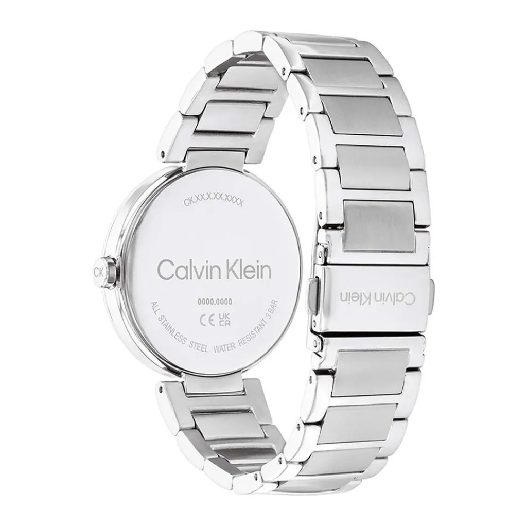 CALVIN KLEIN Montre Sensation Noir cadran argenté fond noir bracelet acier argenté Best