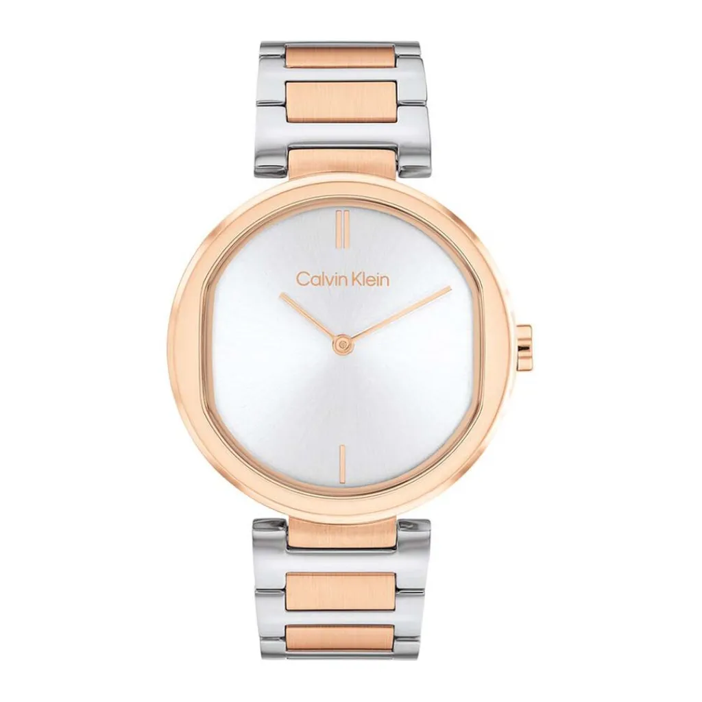 CALVIN KLEIN Montre Sensation Argenté cadran bicolore fond argenté bracelet acier bicolore Best