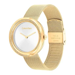 CALVIN KLEIN Montre Twist Argenté cadran doré fond argenté bracelet acier doré Discount